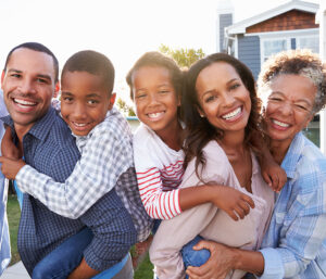 group of multigenerational family