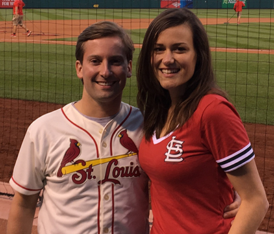 New St. Louis Cardinals fans -- Dr. Wick and his wife 